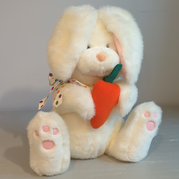 Gund Bunny with‎ Carrot Bow 16" - Picture 1 of 10